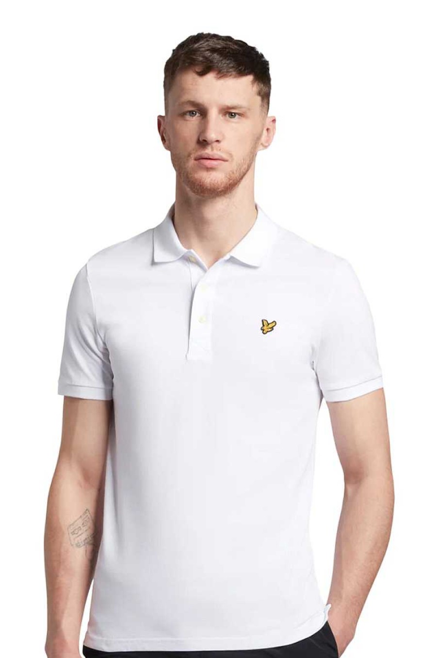 Mann Lyle & Scott | Einfaches Polohemd Sp400Voge Weiss Herren