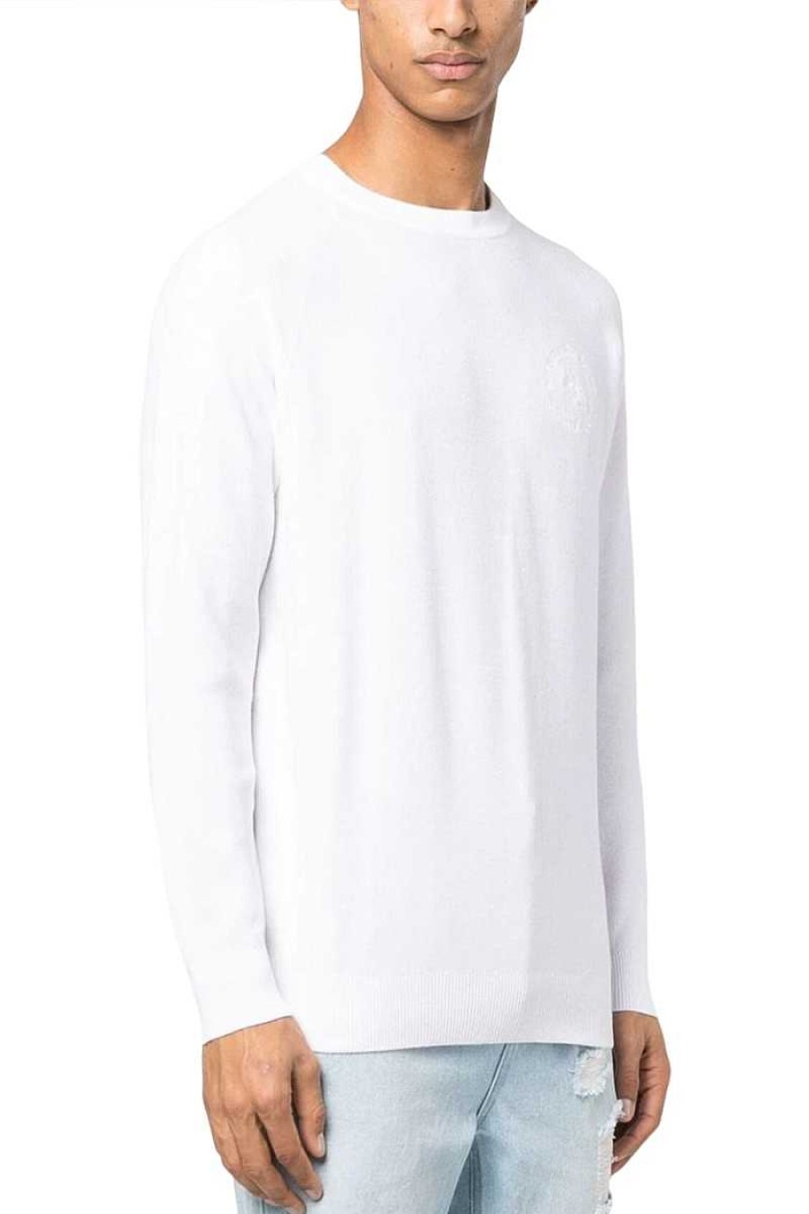 Mann Richmond | Pullover Milagro Ump23110Ma Optisch Weiss Herren