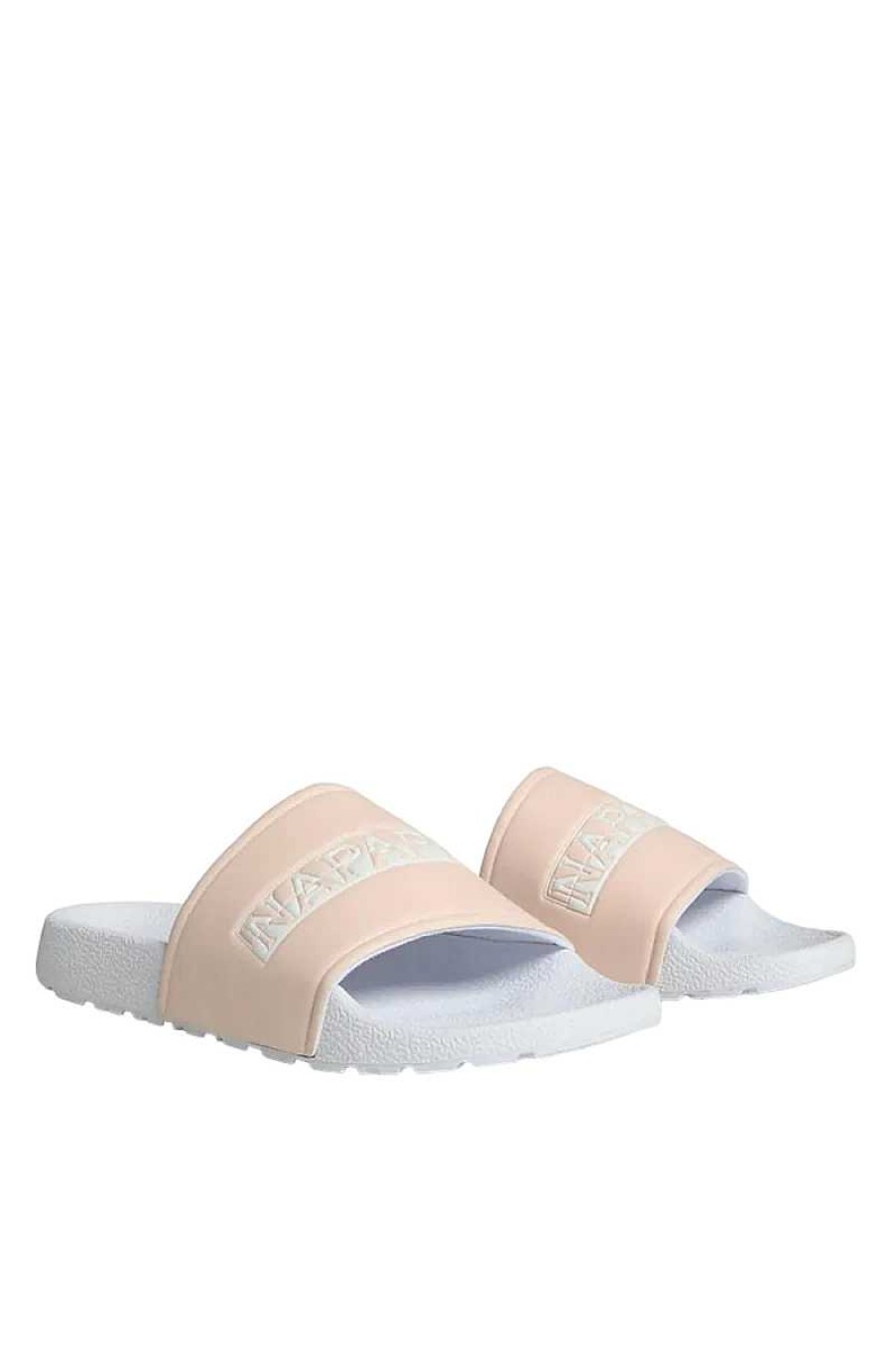 Frau Napapijri | Damen-Strand-Pantoffel Np0A4Gud Weiss/Rosa