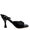 Frau Gold&Gold | Gy311 Schwarze Damen-Sandalen