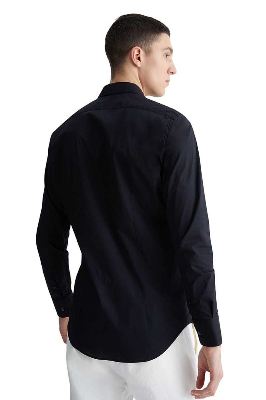 Mann Liu Jo | Slim-Fit-Hemd M000P201Milano Schwarz Herren