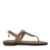 Frau Gold&Gold | Juwelen-Flip-Flops Gl736 Schwarz Damen