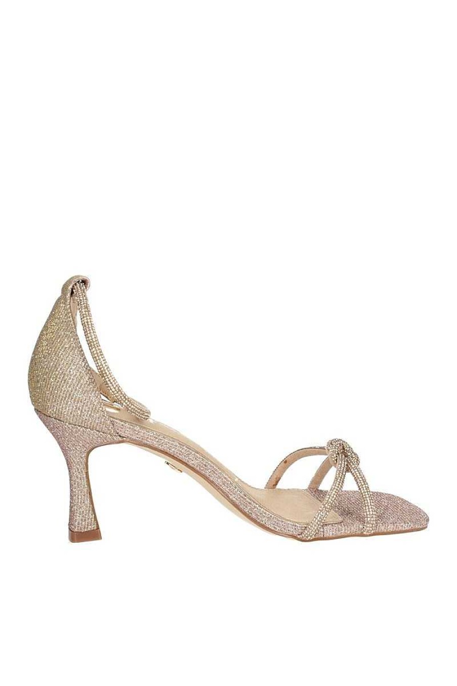 Frau Gold&Gold | Gp439 Champagner Damen-Sandalen