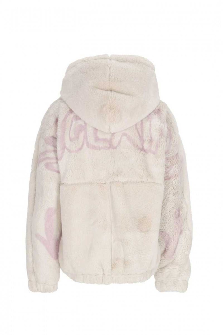 Frau Disclaimer | Eco-Pelzjacke 23Ids54143 Off White Damen