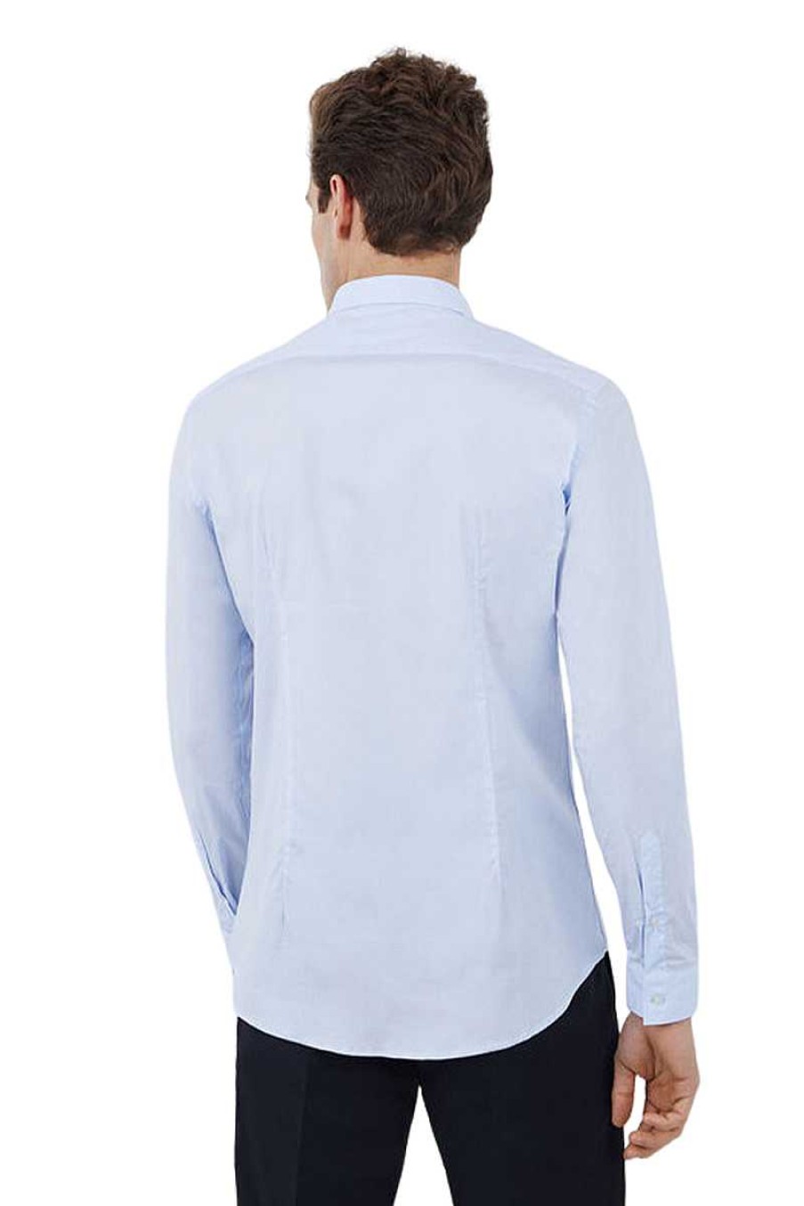 Mann Liu Jo | Slim-Shirt M000P201Milano Himmelblau Herren