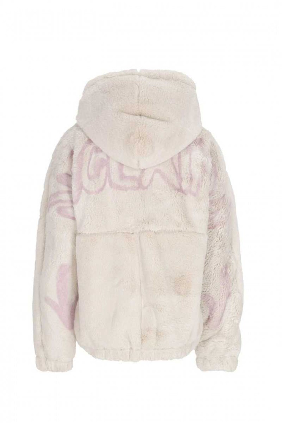 Frau Disclaimer | Eco-Pelzjacke 23Ids54143 Off White Damen