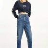 Frau Tommy Hilfiger | Mom Jean Uhr Dw0Dw11492 1Bk-Denim Dunkel Damen