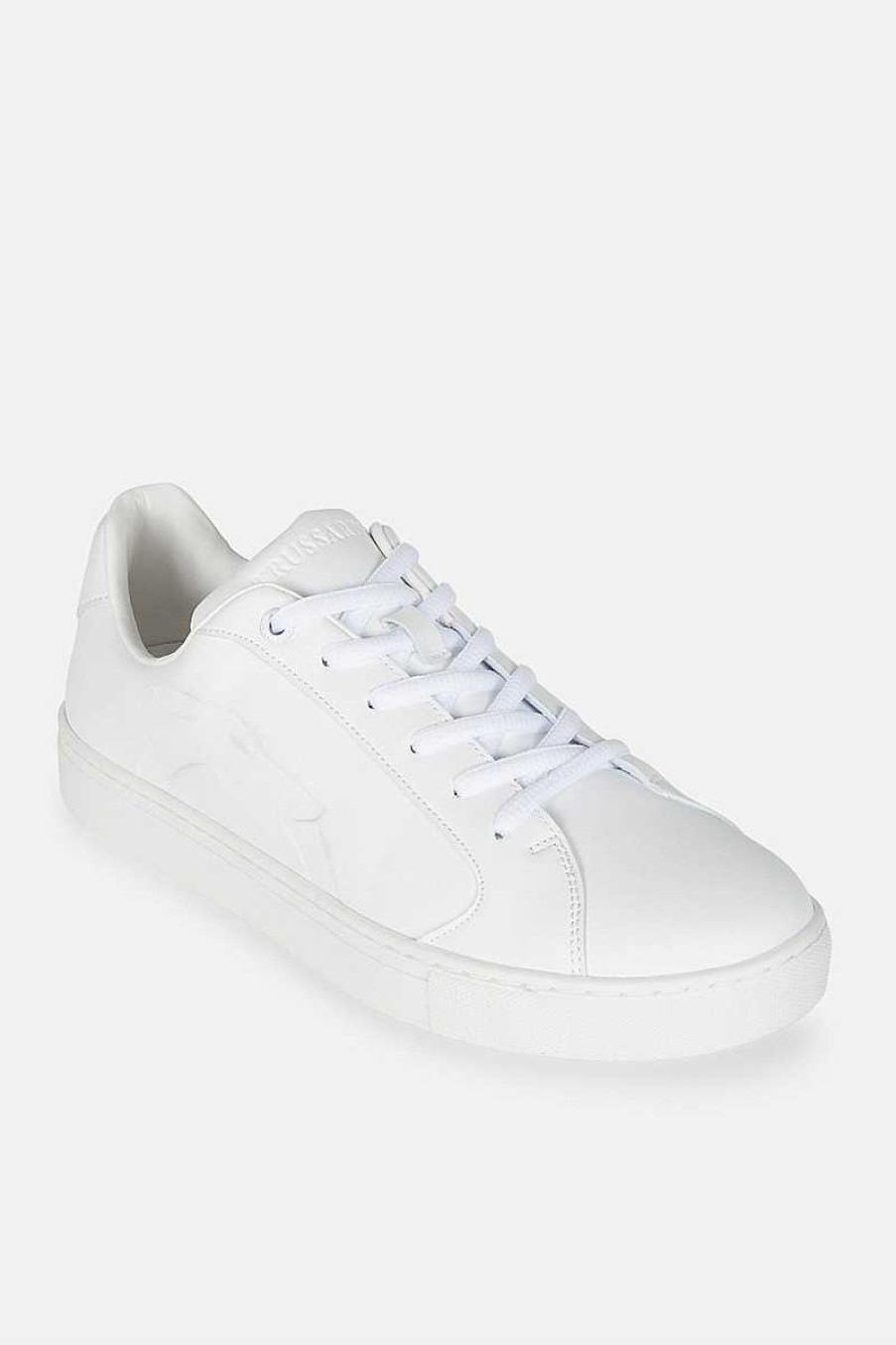 Mann Trussardi | Sneakers Mit Kassettenboden 77A00487 Weiss Herren