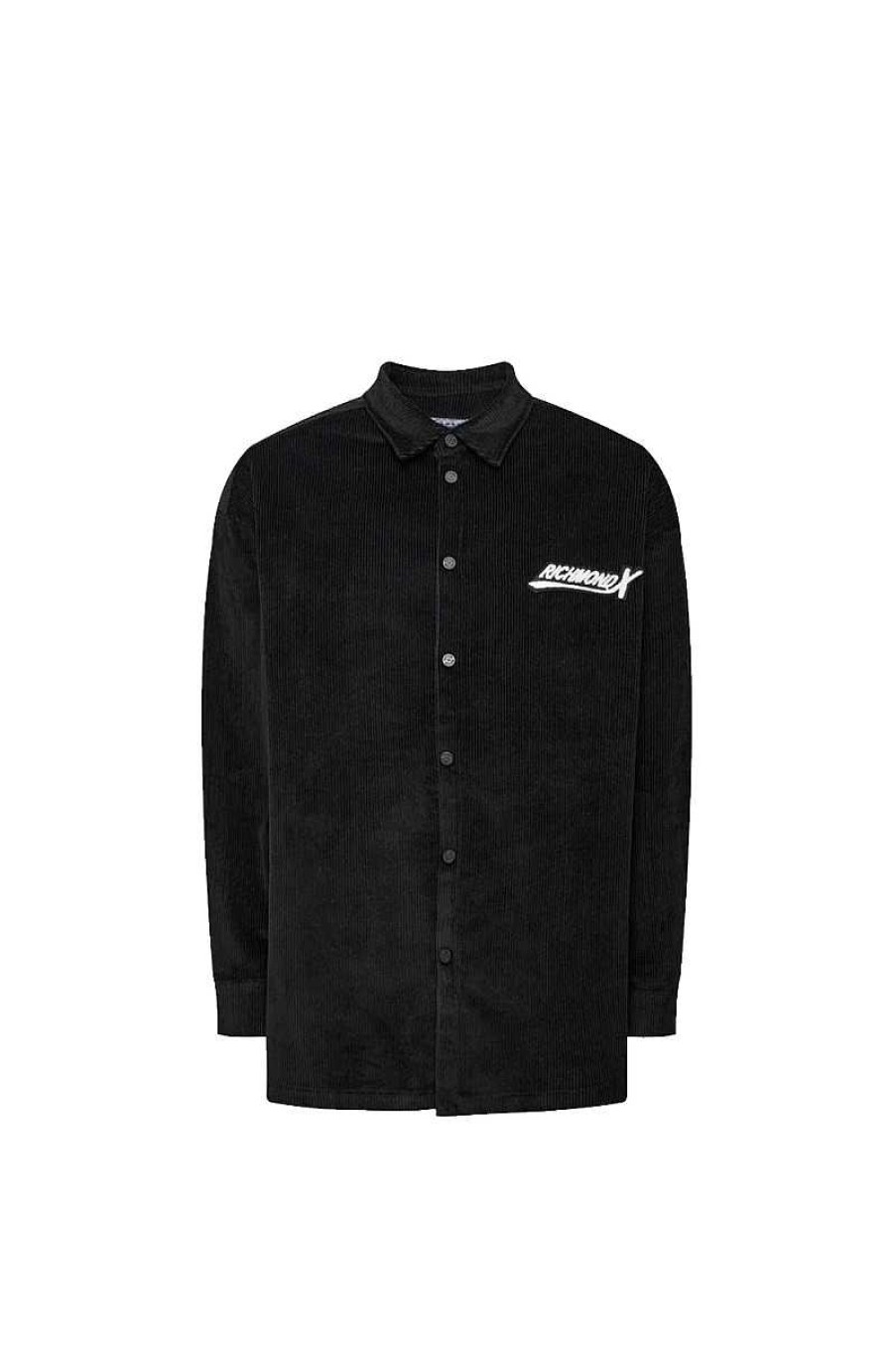 Mann Richmond | Mind Shirt Uma23111Ca Schwarz Herren