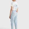 Frau Tommy Hilfiger | Mom Jeans Dw0Dw12354 Heller Denim Fur Damen