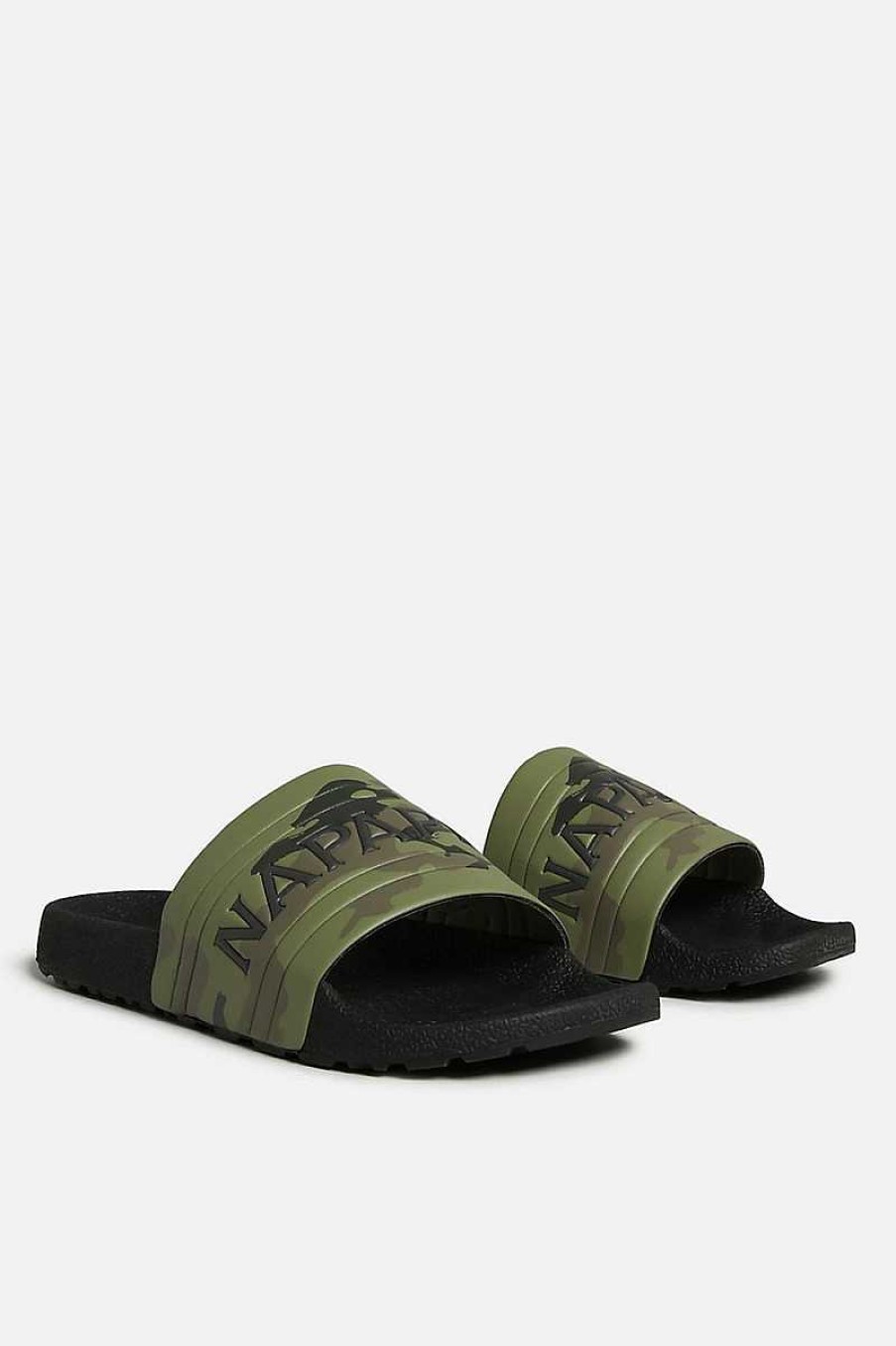 Mann Napapijri | Herren-Strand-Pantoffel Np0A4Grz Camouflage